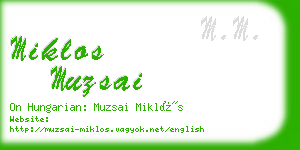 miklos muzsai business card